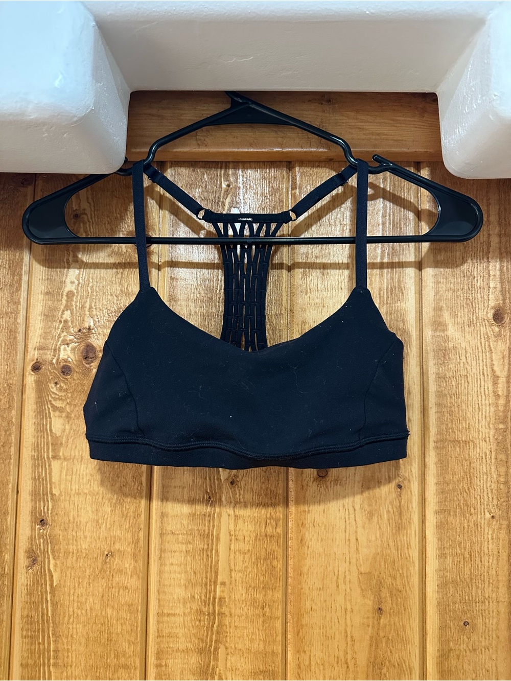 Lululemon True Self Bra Black Strappy Racerback Without Pads Size 4